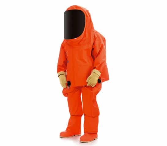 Dräger SPC CLF 4400 Hazmat Suit Biohazard & Painters Applications PPE Kit Suit for Industrial Orange Hooded Coverall & High Chemical Protection EU: 2016/425 Type 3-6 